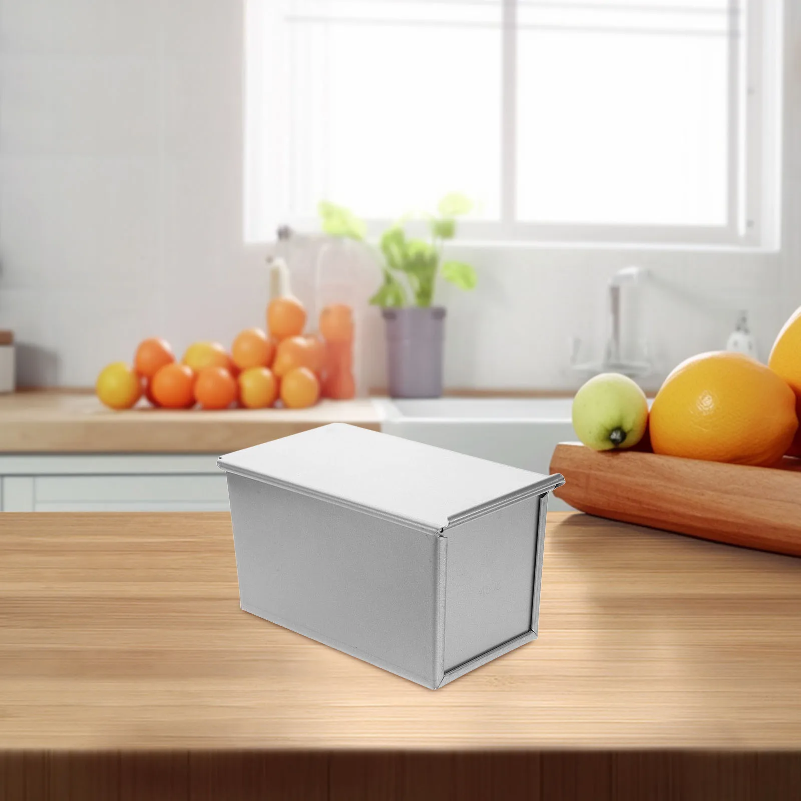 Non-Stick Bread Loaf Storage Container Rectangular Aluminum Coating Baking Pan Portable Toast Box with Cover
Non-Stick Bread Loaf Storage Container Rectangular Aluminum Coating Baking Pan Portable Toast Box with Cover