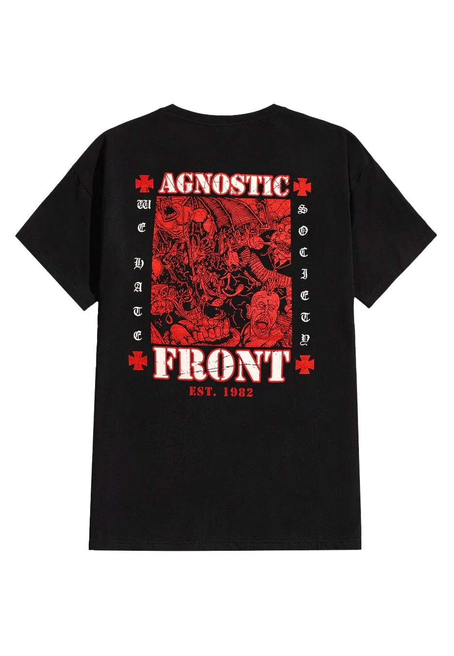 Agnostic Front We Hate Society Периферийный узор с принтом Летние элитные брендовые хлопковые мужские и женские футболки с короткими рукавами
Agnostic Front We Hate Society Периферийный узор с принтом Летние элитные брендовые хлопковые мужские и женские футболки с короткими рукавами