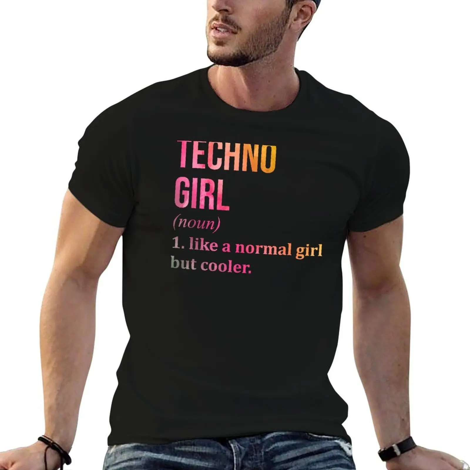 Techno Girl Definition Techno in Watercolor T-Shirt t shirts with prints funny t shirts man T-Shirt
Techno Girl Definition Techno in Watercolor T-Shirt t shirts with prints funny t shirts man T-Shirt