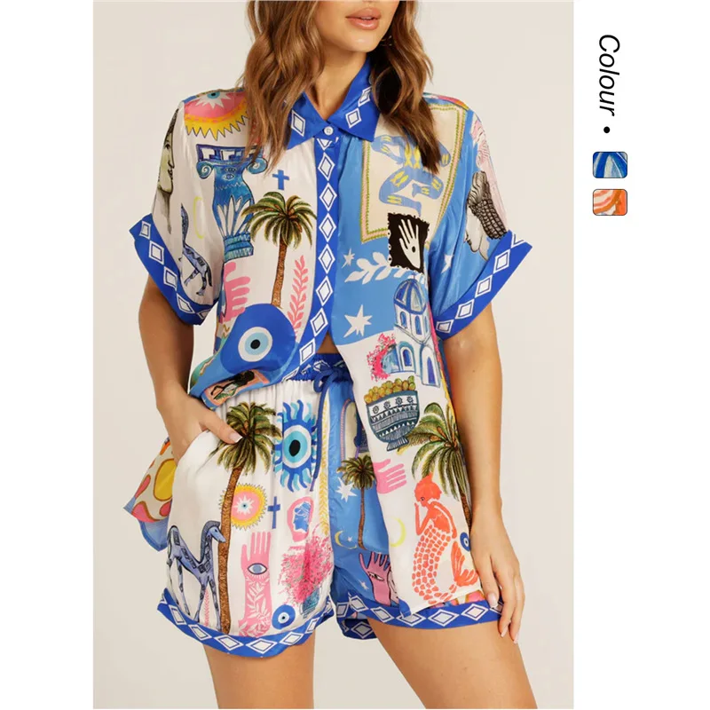Summer 2026 Fashion Casual Patterned Print Cardigan Shirt And Shorts Set 68657 Women's Formal Evening Gowns Sexy Femme Y2k、 Boho
Summer 2026 Fashion Casual Patterned Print Cardigan Shirt And Shorts Set 68657 Women's Formal Evening Gowns Sexy Femme Y2k、 Boho