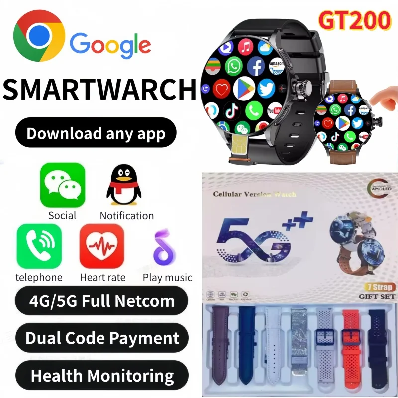 GT200 Voice Calling Smart Watch 1.95 Inch AMOLED Display Bluetooth connection Calls Toughness Sports Unisex Smartwatch
GT200 Voice Calling Smart Watch 1.95 Inch AMOLED Display Bluetooth connection Calls Toughness Sports Unisex Smartwatch
