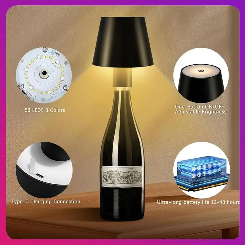 ABKL-LED Wireless Bottle Light Touch Table Lamp RGB And 3 Colors Bottle Lamp For Indoor/Outdoor Restaurants And Bars
ABKL-LED Wireless Bottle Light Touch Table Lamp RGB And 3 Colors Bottle Lamp For Indoor/Outdoor Restaurants And Bars