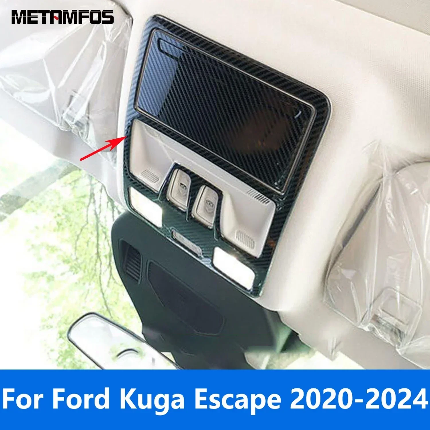Для Ford Kuga Escape 2020-2022 2023 2024 лампа для чтения из углеродного волокна, накладка на рамку лампы на крыше автомобиля, наклейка, аксессуары для интерьера
Для Ford Kuga Escape 2020-2022 2023 2024 лампа для чтения из углеродного волокна, накладка на рамку лампы на крыше автомобиля, наклейка, аксессуары для интерьера