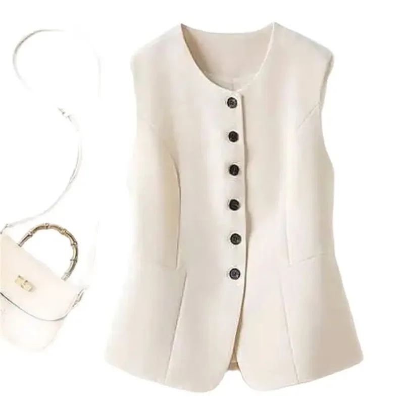 O-Neck Vest Women's Vests Spring Autumn New Top Waist Slimming Small Suit Sleeveless Short Section All-Match Korean Style N119
O-Neck Vest Women's Vests Spring Autumn New Top Waist Slimming Small Suit Sleeveless Short Section All-Match Korean Style N119