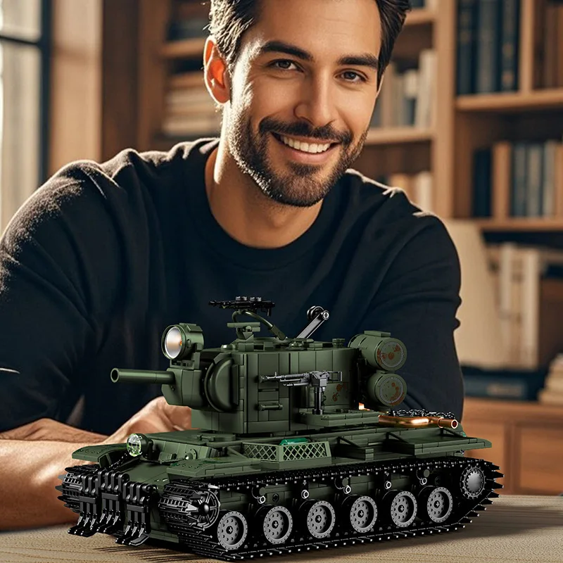 WW2 Military KV-2 Heavy Tank Model Building Blocks Toys MOC Army Rotatable Tanks DIY Bricks Puzzle Toy for Children Boys Gifts
WW2 Military KV-2 Heavy Tank Model Building Blocks Toys MOC Army Rotatable Tanks DIY Bricks Puzzle Toy for Children Boys Gifts