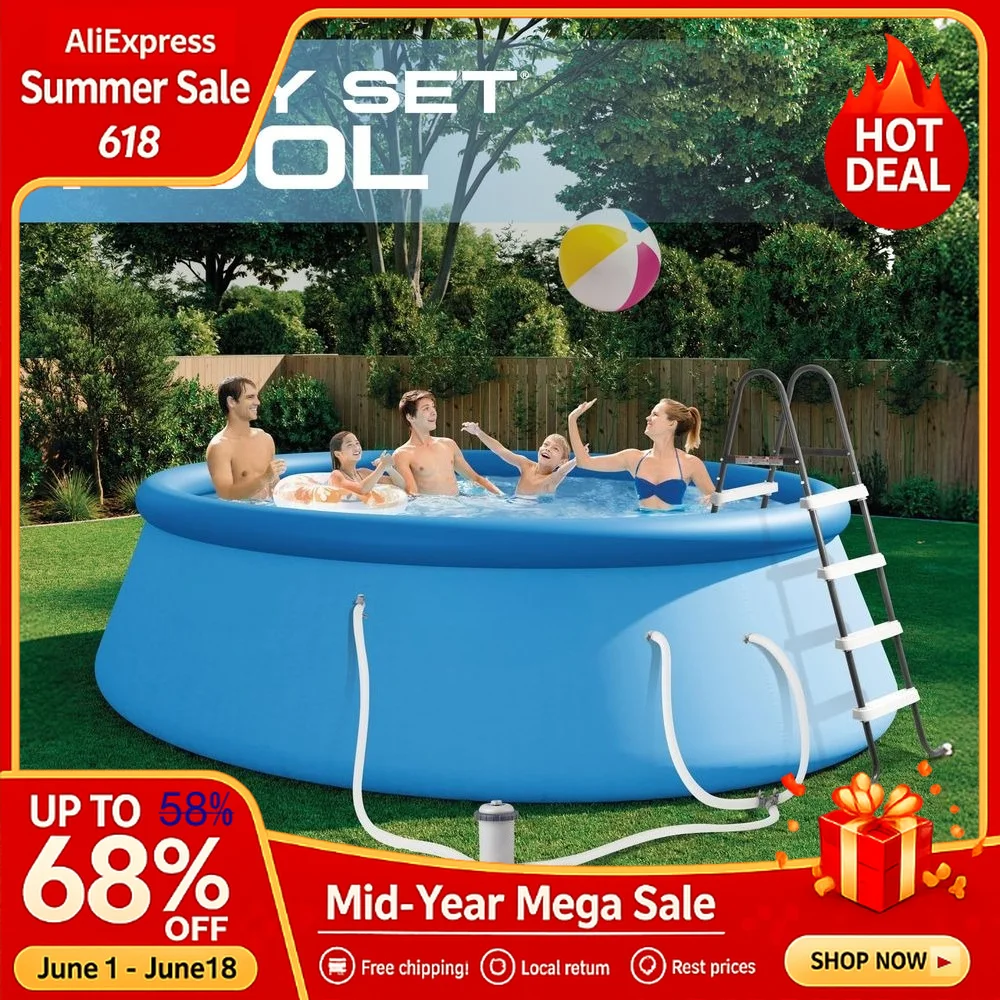 Florida Basin 15ft x 48in Easy Set Pool Kit w/ Ladder, Cover & 1000 GPH GFCI Pump Custom
Florida Basin 15ft x 48in Easy Set Pool Kit w/ Ladder, Cover & 1000 GPH GFCI Pump Custom