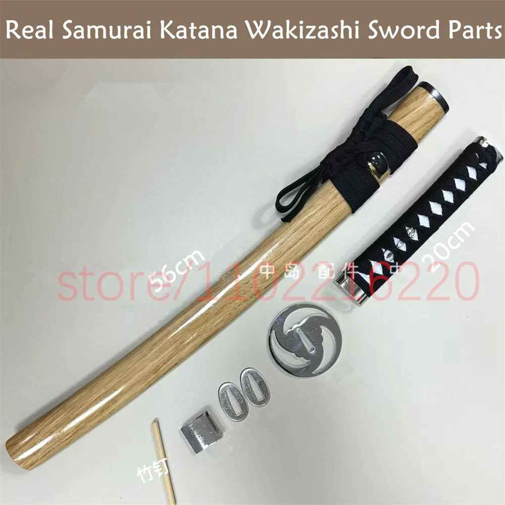 A Set Tsuka Handle Steel Iron Tsuba Handguard Brass Habaki Seppa Hardwood Sheath For Real Samurai Katana Wakizashi Sword Parts
A Set Tsuka Handle Steel Iron Tsuba Handguard Brass Habaki Seppa Hardwood Sheath For Real Samurai Katana Wakizashi Sword Parts