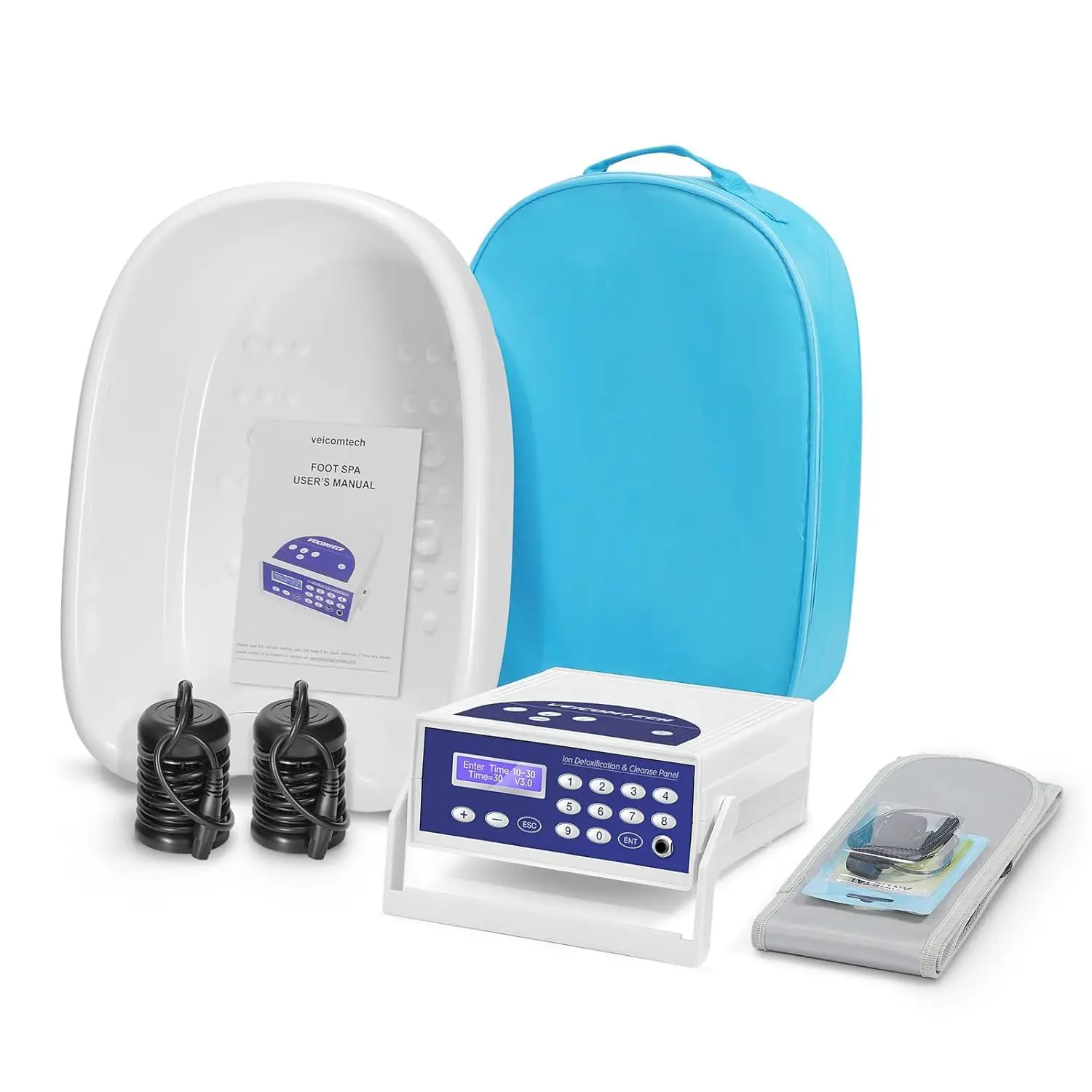 Ионная детокс-ванна для ног с ванночкой, ремнем для запястья, инфракрасным поясом и синей сумкой для спа и оздоровления
Ионная детокс-ванна для ног с ванночкой, ремнем для запястья, инфракрасным поясом и синей сумкой для спа и оздоровления