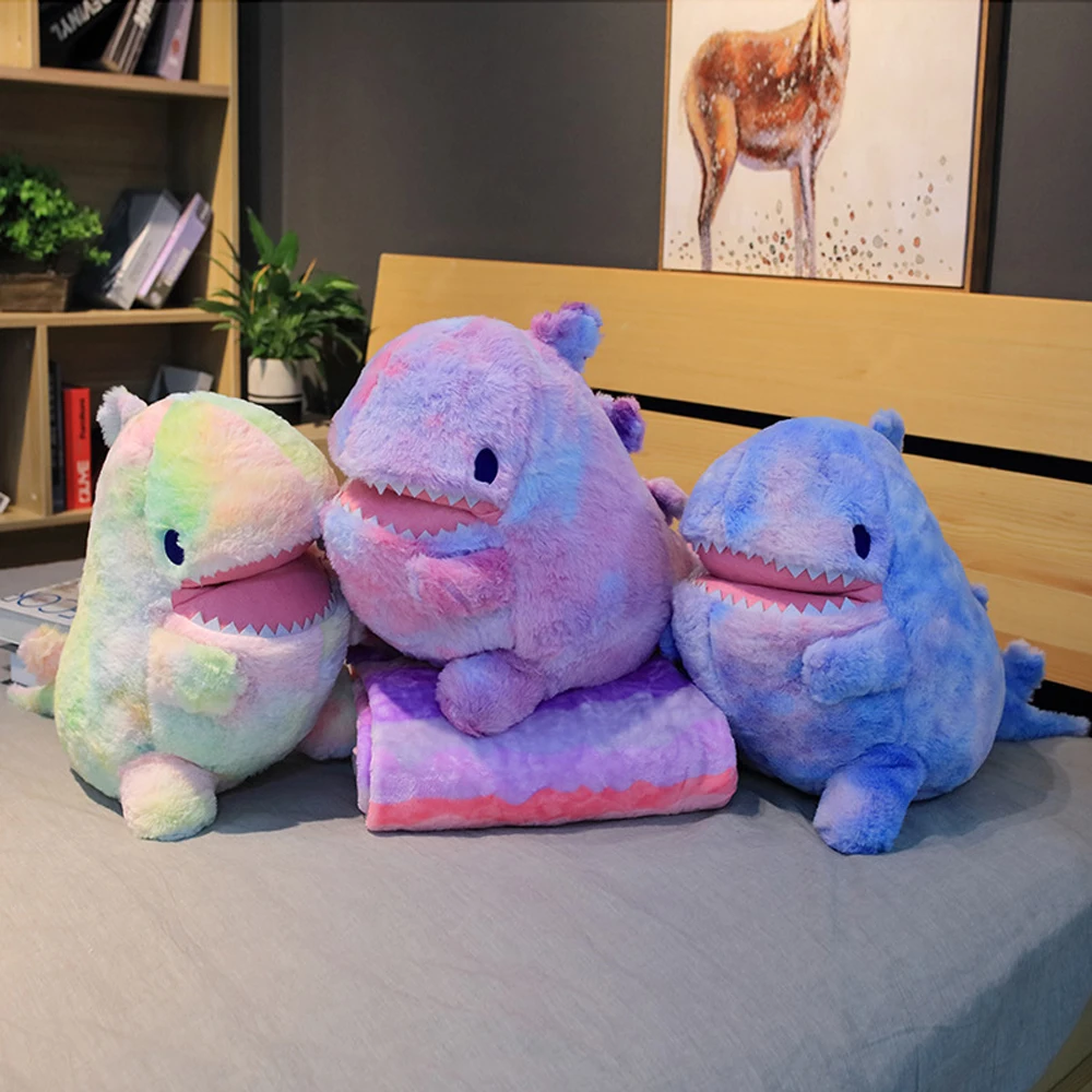 60cm Plush Colorful Rainbow Dinosaur Toy With Blanket 2 In 1 Throw Pillow Stuffed Animal Soft Doll Birthday Gift For Kids Girls
60cm Plush Colorful Rainbow Dinosaur Toy With Blanket 2 In 1 Throw Pillow Stuffed Animal Soft Doll Birthday Gift For Kids Girls