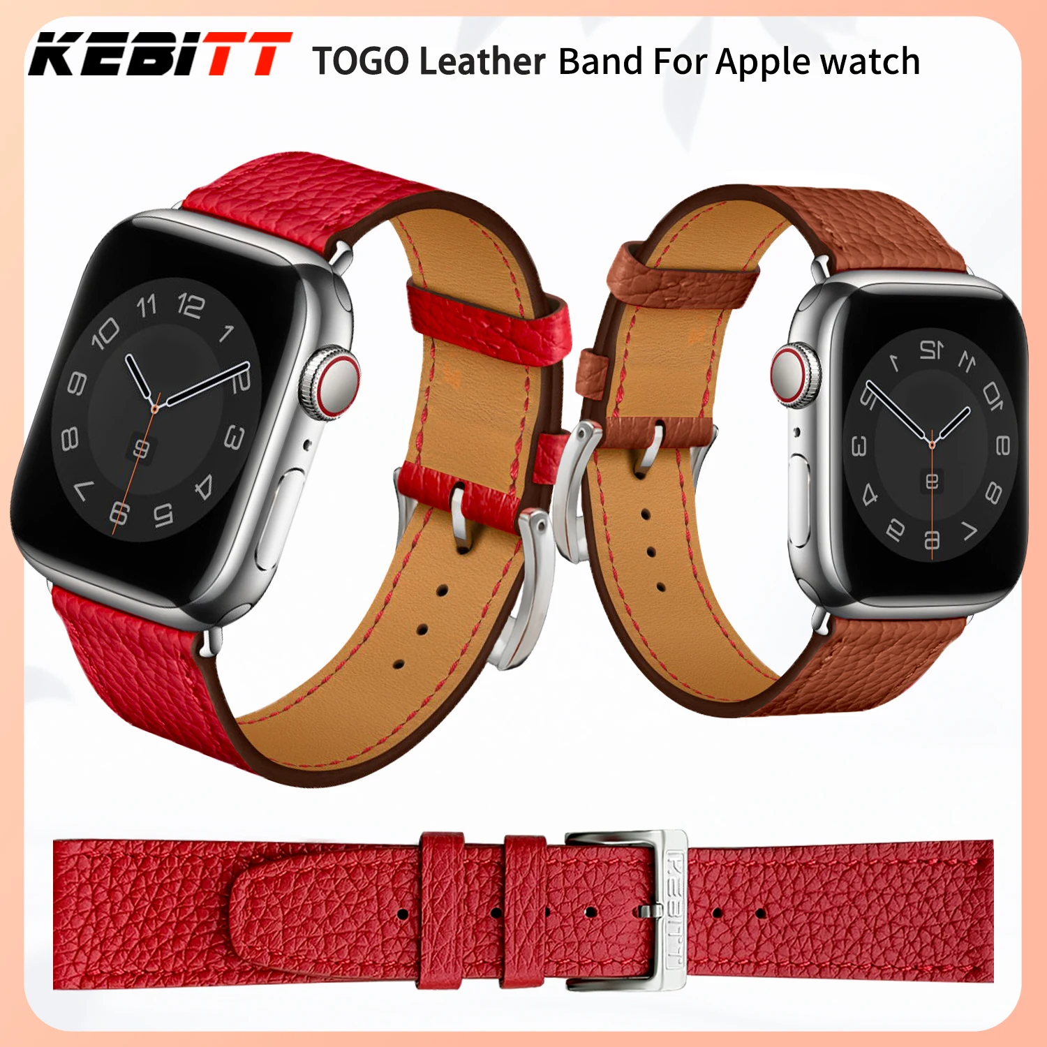 Kebitt Real Cowhide Genuine Leather Strap For Apple Watch Band Ultra 2 Series 10 9 8 7 6 Iwatch 46mm 42mm 41MM 45MM 49mm
Kebitt Real Cowhide Genuine Leather Strap For Apple Watch Band Ultra 2 Series 10 9 8 7 6 Iwatch 46mm 42mm 41MM 45MM 49mm