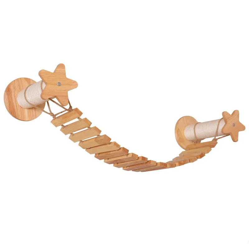 Wall-mounted Cat Bridge Cat Tree House Climbing Frame Star Scratching Post Cat Ladder Step Kitten Jumping Platform Pet Furniture
Wall-mounted Cat Bridge Cat Tree House Climbing Frame Star Scratching Post Cat Ladder Step Kitten Jumping Platform Pet Furniture