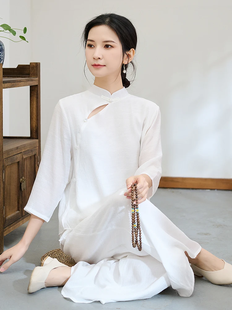 Белый комплект одежды для медитации Zen Healing: женский костюм для медитации, богослужений, духовных танцев, повседневный буддийский модный комплект
Белый комплект одежды для медитации Zen Healing: женский костюм для медитации, богослужений, духовных танцев, повседневный буддийский модный комплект