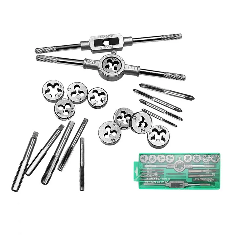 BMBY-20Pcs Hand Tools Plating Tap Dies Set Thread Plugs Taps Screw 1/16 Inch--1/2 Inch M3-M12
BMBY-20Pcs Hand Tools Plating Tap Dies Set Thread Plugs Taps Screw 1/16 Inch--1/2 Inch M3-M12