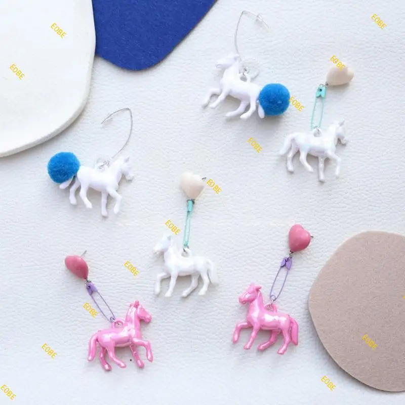 E0BE Resin Horse Earrings with Heart and Clip Pattern Fashion Pendant Earrings Present for Individualistic Youthful Women
E0BE Resin Horse Earrings with Heart and Clip Pattern Fashion Pendant Earrings Present for Individualistic Youthful Women