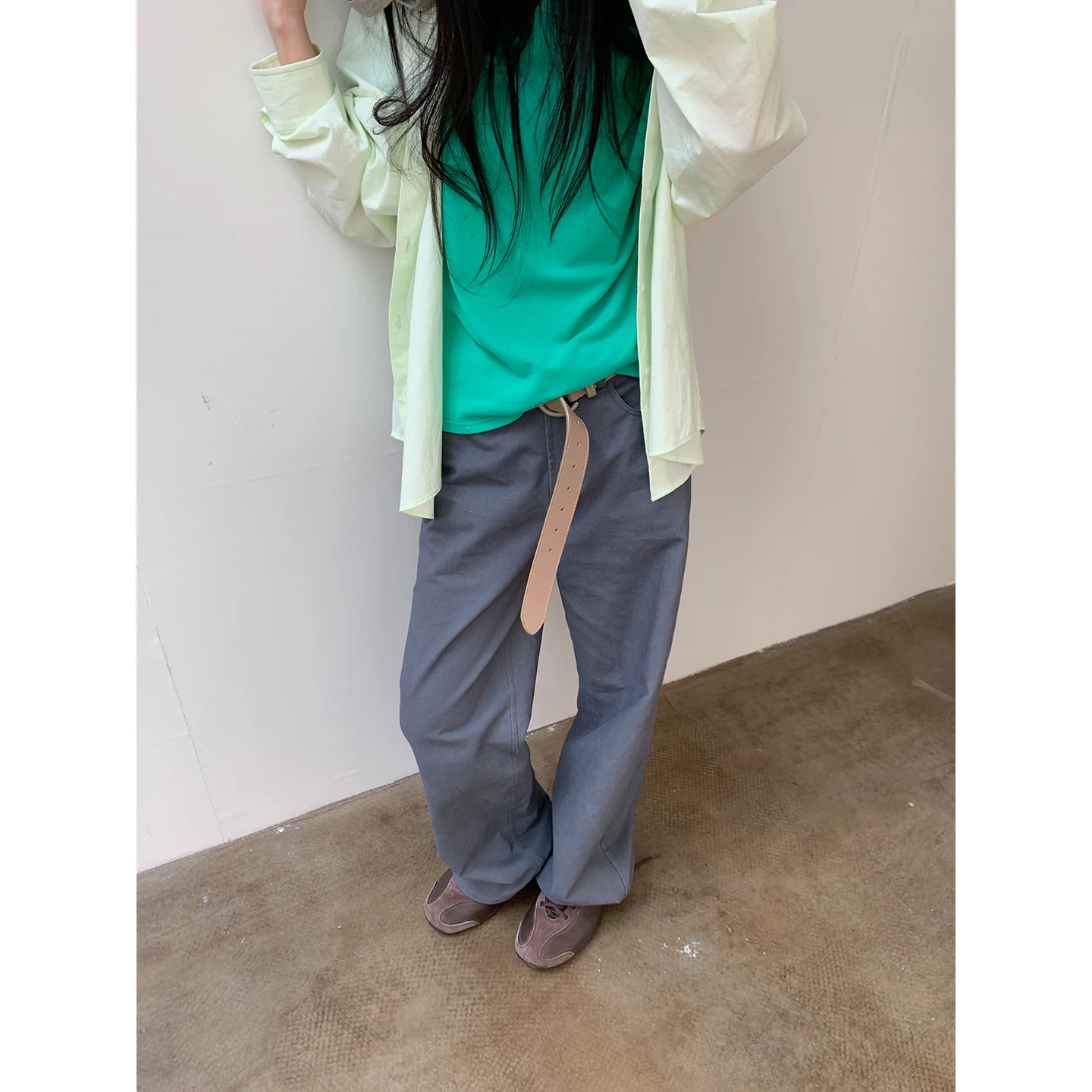 Washed Wide Leg Straight Casual Pants Women's Versatile Slimming Long Trousers Spring Season Comfortable Loose Fit Fashion
Washed Wide Leg Straight Casual Pants Women's Versatile Slimming Long Trousers Spring Season Comfortable Loose Fit Fashion