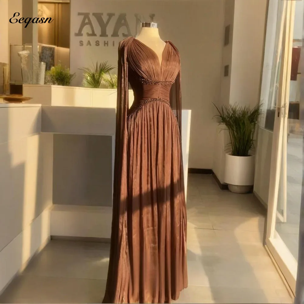 Eeqasn Customized Classic Party Dress Beaded A Line V Neck Long Dresses High Quality Pleated Evening Formal Gown with Shawl
Eeqasn Customized Classic Party Dress Beaded A Line V Neck Long Dresses High Quality Pleated Evening Formal Gown with Shawl