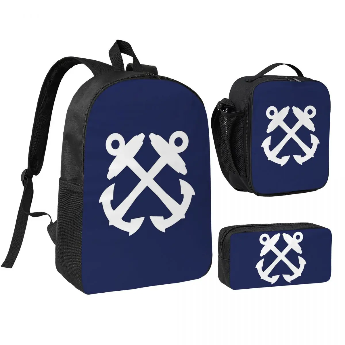 Boatswains Mate Crossed Anchors - White Backpack Student BookBag School Bag Shoulder Bags 3ps Insulated Lunch Bag Pencil Case
Boatswains Mate Crossed Anchors - White Backpack Student BookBag School Bag Shoulder Bags 3ps Insulated Lunch Bag Pencil Case