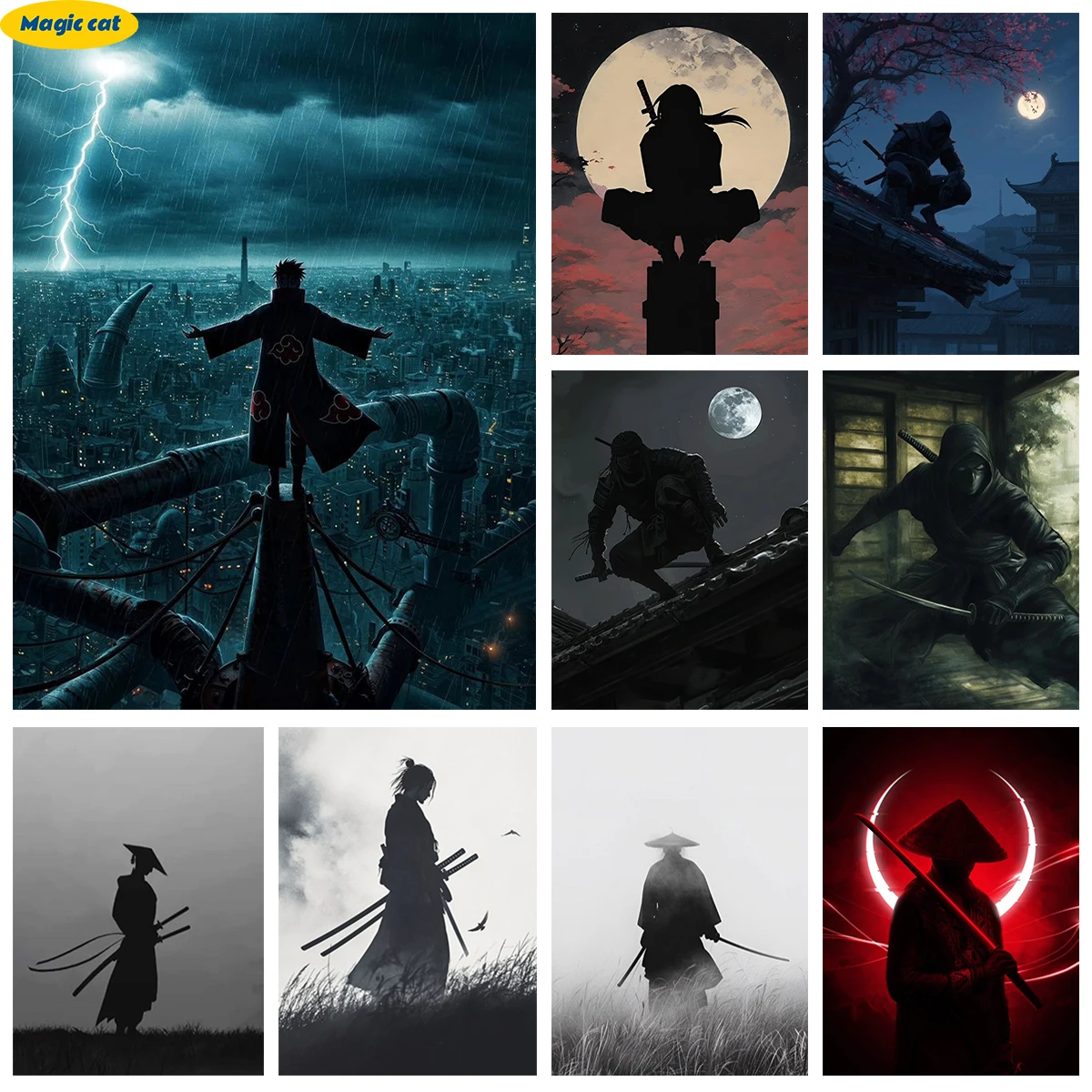 Japanese Ninja DIY AB Diamond Art Painting Wandering Samurai Mural Diamond Embroidery Cross Stitch Home Wall Decor Adult Hand
Japanese Ninja DIY AB Diamond Art Painting Wandering Samurai Mural Diamond Embroidery Cross Stitch Home Wall Decor Adult Hand