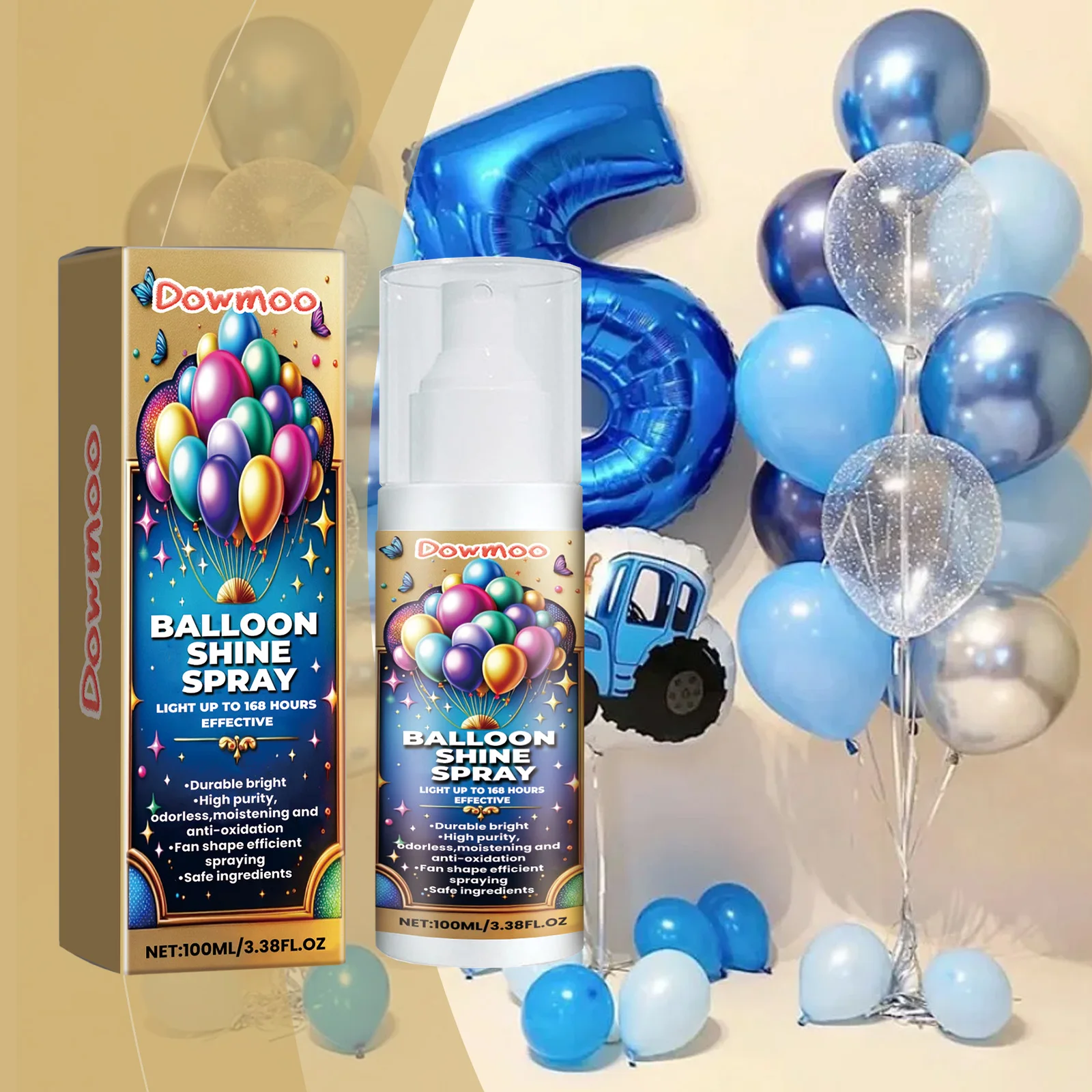 DOWMOO Balloon Gloss Spray Balloon Surface Brightening Keep Gloss Textness Lasting Shiny Atmosphere Spray
DOWMOO Balloon Gloss Spray Balloon Surface Brightening Keep Gloss Textness Lasting Shiny Atmosphere Spray