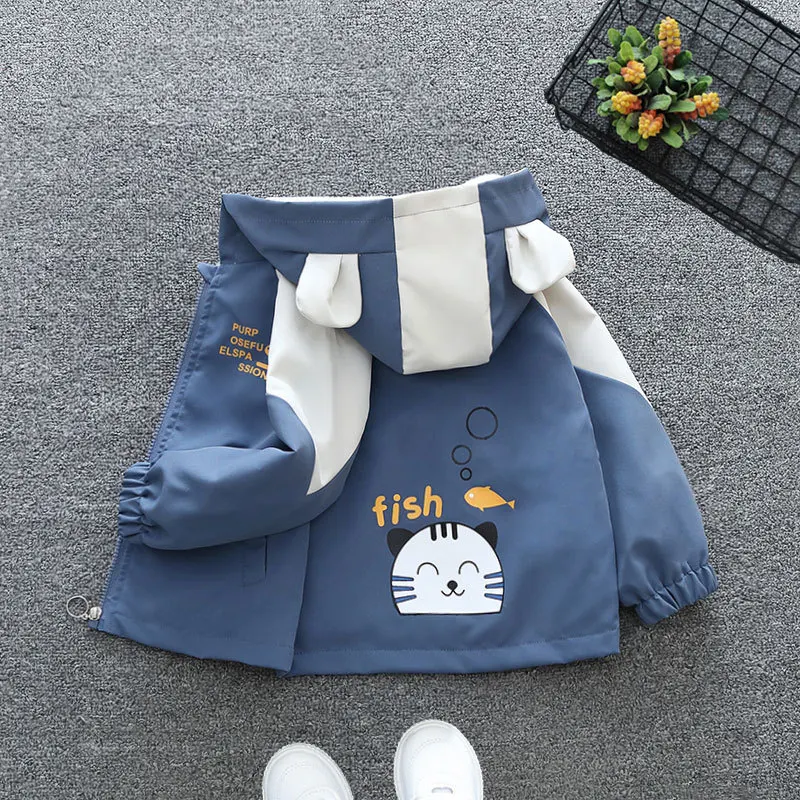 Boys' cartoon coat Autumn 2026 New style Children's windbreaker, little girls' hooded casual and stylish spring and autumn wear
Boys' cartoon coat Autumn 2026 New style Children's windbreaker, little girls' hooded casual and stylish spring and autumn wear