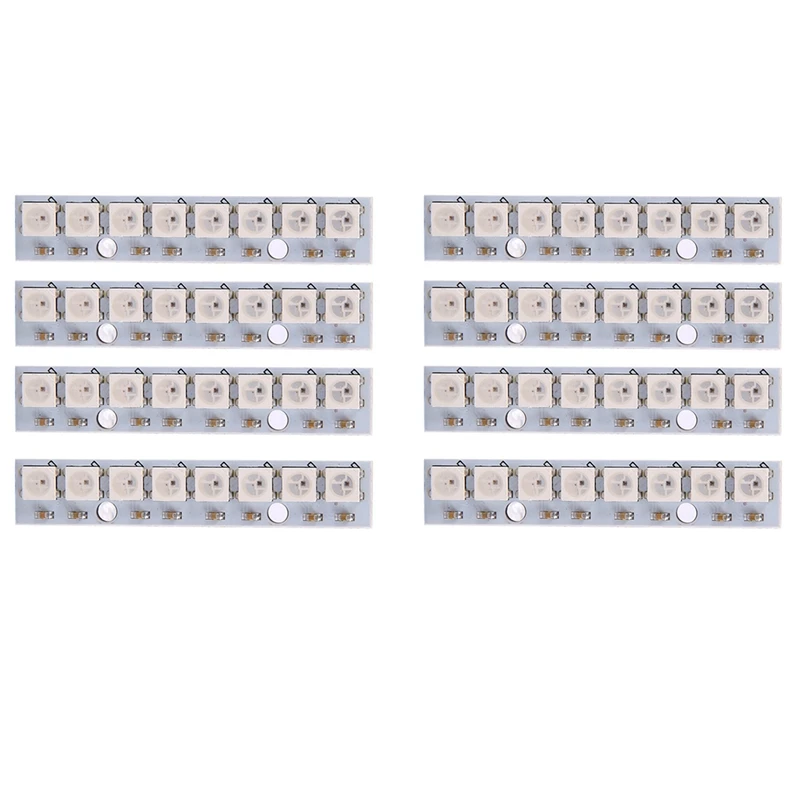 8Pcs 8 X WS2812B 5050 RGB Driving LED Lights Board Strip Built-In Full-Color For NAZE32 CC3D
8Pcs 8 X WS2812B 5050 RGB Driving LED Lights Board Strip Built-In Full-Color For NAZE32 CC3D