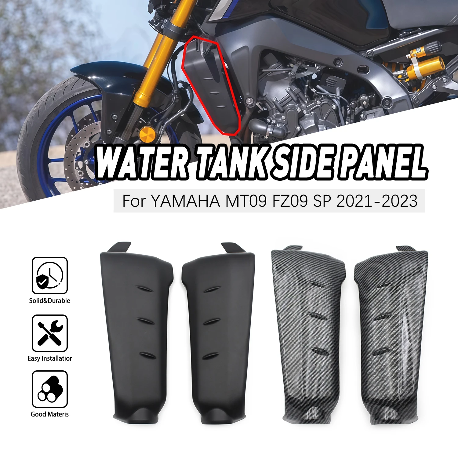 Water Tank Guard Bodywork Plate Cover Motorcycle Radiator Side Panels For Yamaha MT-09 FZ-09 MT09 FZ09 SP 2021 2022 2023
Water Tank Guard Bodywork Plate Cover Motorcycle Radiator Side Panels For Yamaha MT-09 FZ-09 MT09 FZ09 SP 2021 2022 2023