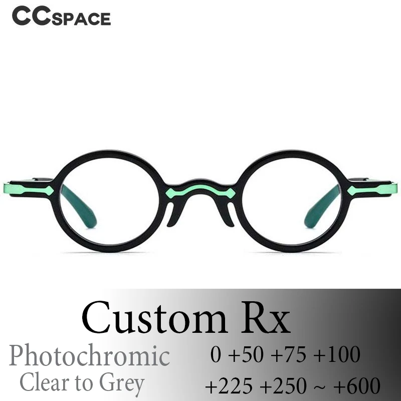 P53151 Punk Round Small Photochromic Reading Glasses Quality Acetate Metal Leg Prescription Mirror Custom to Any Diopter
P53151 Punk Round Small Photochromic Reading Glasses Quality Acetate Metal Leg Prescription Mirror Custom to Any Diopter
