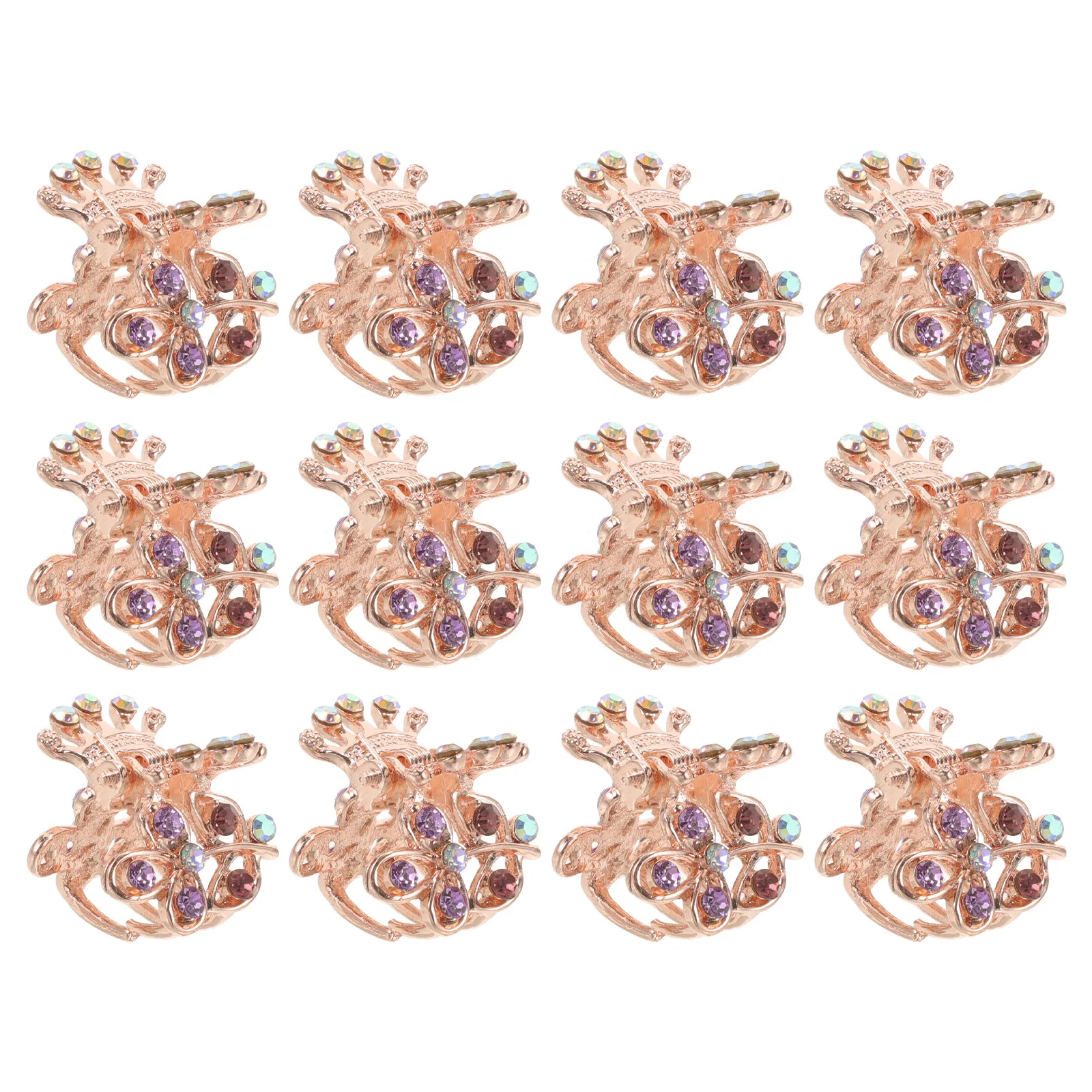 12pcs Rhinestone Flower Hair Claw Clip Mini Metal Jaw Barrette For Women Vintage Grip Hair Accessories Styling Tool
12pcs Rhinestone Flower Hair Claw Clip Mini Metal Jaw Barrette For Women Vintage Grip Hair Accessories Styling Tool