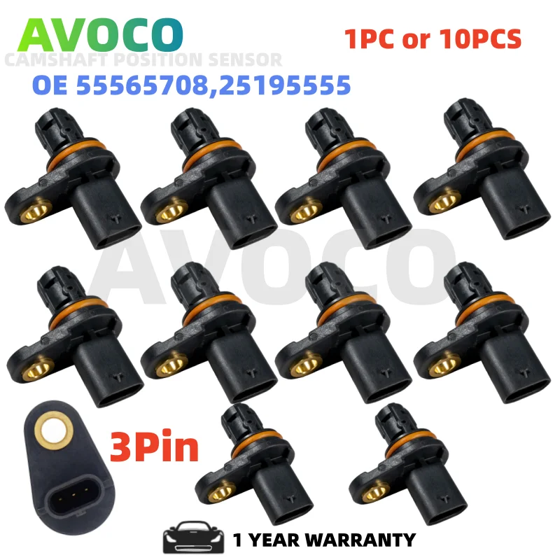 1PCS or 10PCS Camshaft Position Sensor For Chevrolet Aveo Cruze Malibu Epica Sonic Pontiac Vauxhall 55565708 55565709 25195555
1PCS or 10PCS Camshaft Position Sensor For Chevrolet Aveo Cruze Malibu Epica Sonic Pontiac Vauxhall 55565708 55565709 25195555