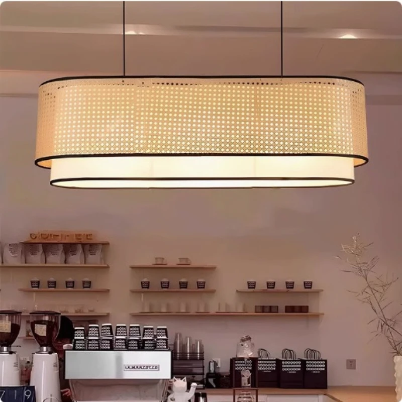 Japanese Wabi-Sabi Style Living Room/Villa Rattan Weaving LED Pendant Light Vintage Rectangle Designer Ornament Suspension Lamps
Japanese Wabi-Sabi Style Living Room/Villa Rattan Weaving LED Pendant Light Vintage Rectangle Designer Ornament Suspension Lamps