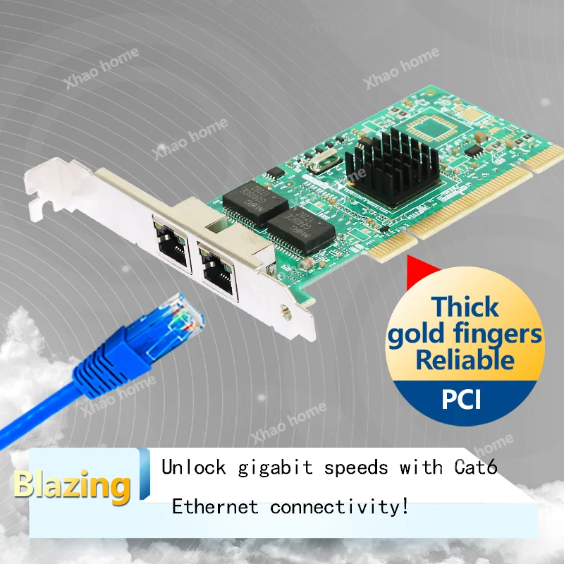 PC Network Speed Booster Card Dual-Port Gigabit PCI Ethernet Card for Intel I82546 1000Mbps High-Speed Bonding for Soft Routing
PC Network Speed Booster Card Dual-Port Gigabit PCI Ethernet Card for Intel I82546 1000Mbps High-Speed Bonding for Soft Routing