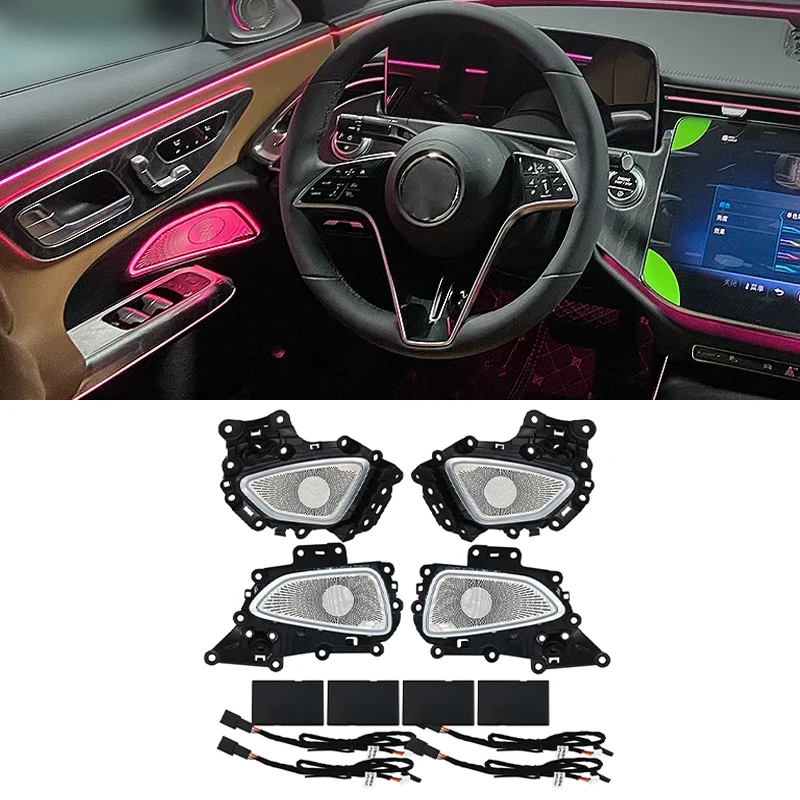 Car Door Audio Interior Lamp 64 Colors LED Metal Speaker Luminous Cover Ambient Light For Mercedes Benz E-Class W214 2024 2025
Car Door Audio Interior Lamp 64 Colors LED Metal Speaker Luminous Cover Ambient Light For Mercedes Benz E-Class W214 2024 2025
