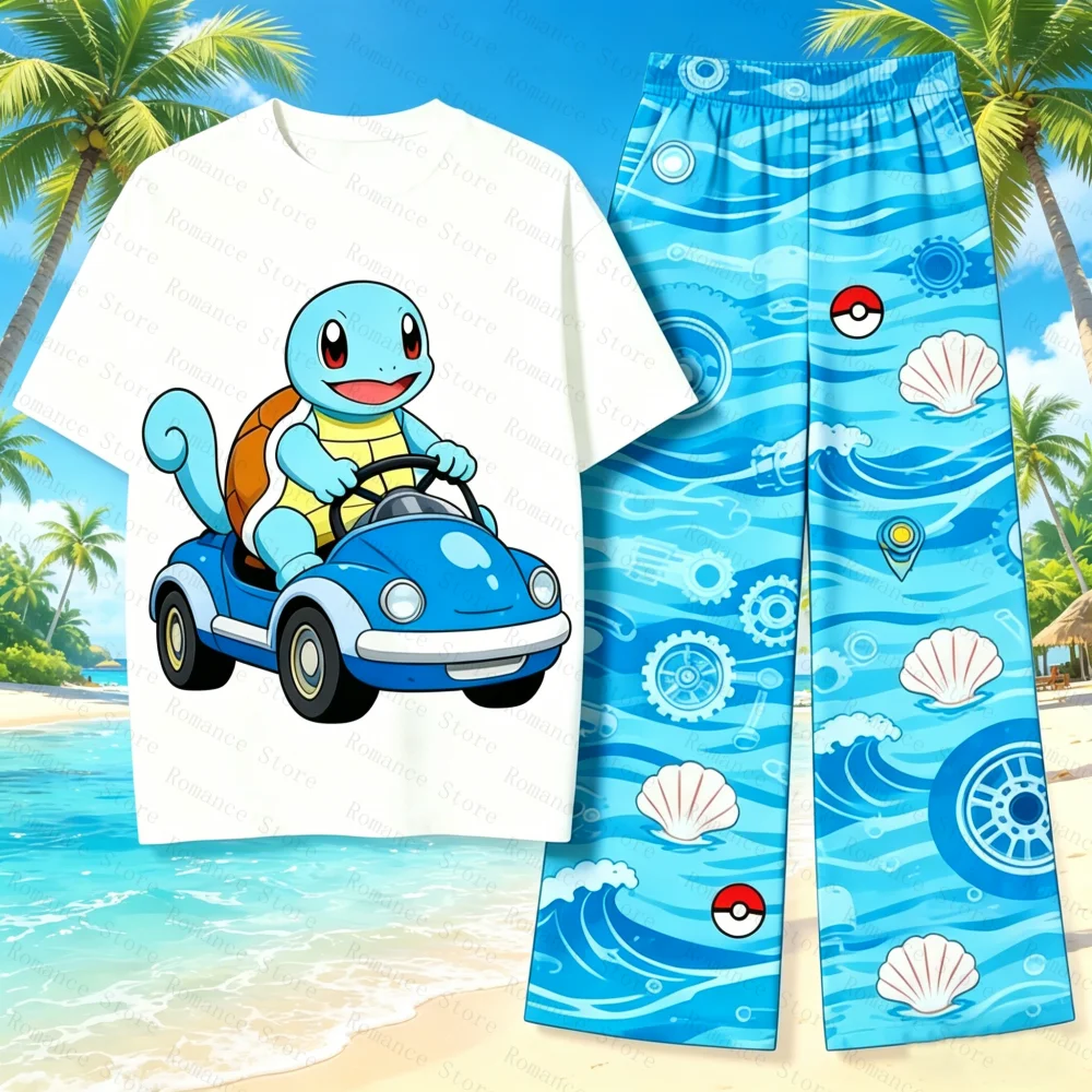 Pokemon Squirtle Kids Pajama Set Cute Cartoon Summer Soft Short Sleeve Top + Pants Comfortable Home Loungewear for Adult Set
Pokemon Squirtle Kids Pajama Set Cute Cartoon Summer Soft Short Sleeve Top + Pants Comfortable Home Loungewear for Adult Set