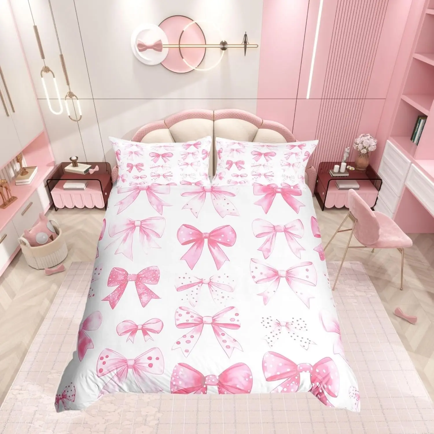 Pink Ribbon Bow Duvet Cover Set Single Size Dreamy Coquette Bedding Set With 1 Pillowcase For Princess Girls
Pink Ribbon Bow Duvet Cover Set Single Size Dreamy Coquette Bedding Set With 1 Pillowcase For Princess Girls
