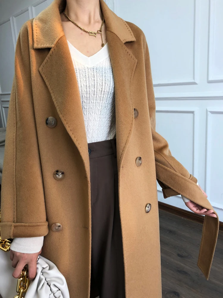 2022 Autumn Winter New Cashmere Coat England Style Belt Vintage Loose Women Woolen Coats Double Breasted Casual Long Coat
2022 Autumn Winter New Cashmere Coat England Style Belt Vintage Loose Women Woolen Coats Double Breasted Casual Long Coat