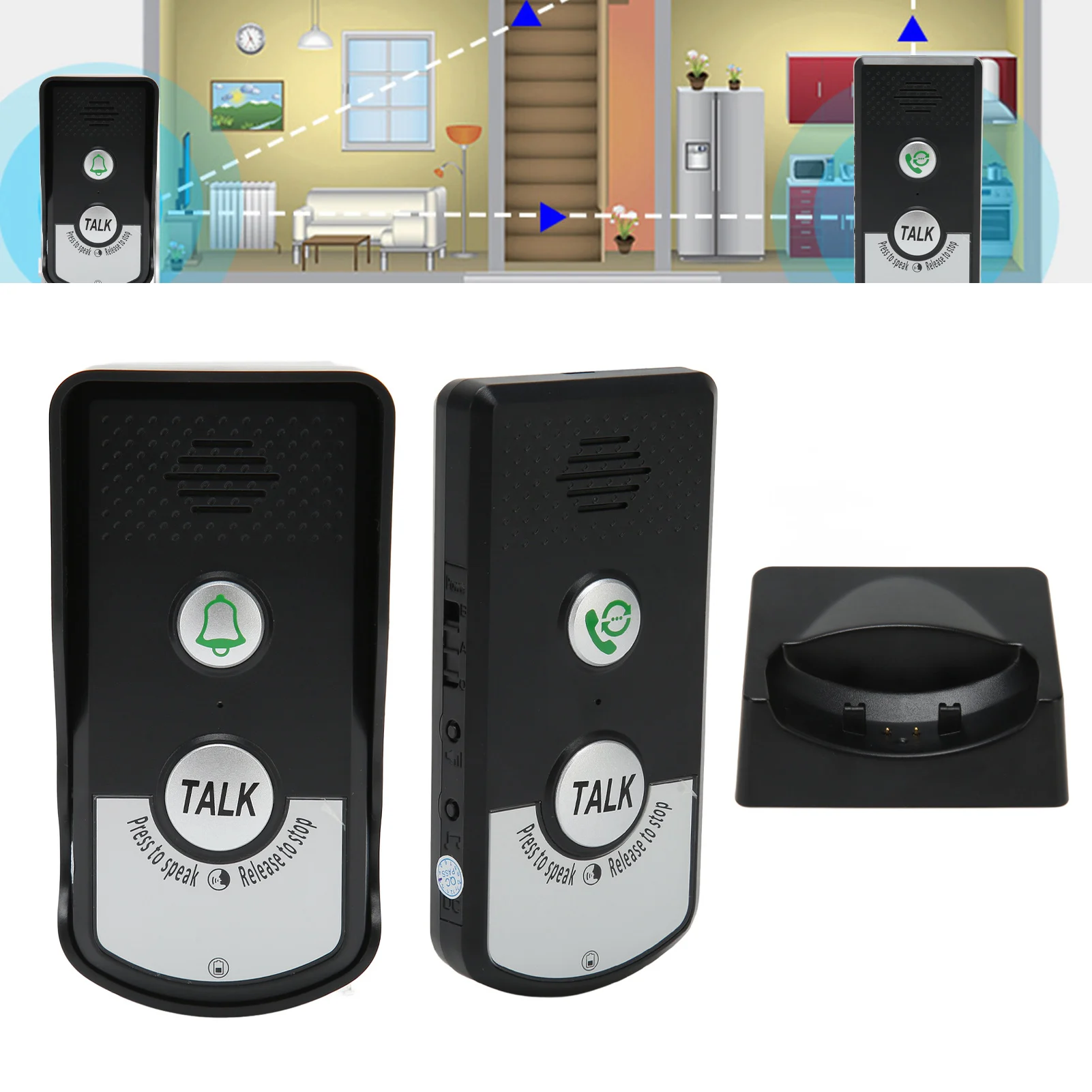 Wireless Voice Doorbell Wireless Intercom Doorbells Long Distance Intercomunicador Voice Doorbell IP54 Waterproof for Home Hotel
Wireless Voice Doorbell Wireless Intercom Doorbells Long Distance Intercomunicador Voice Doorbell IP54 Waterproof for Home Hotel