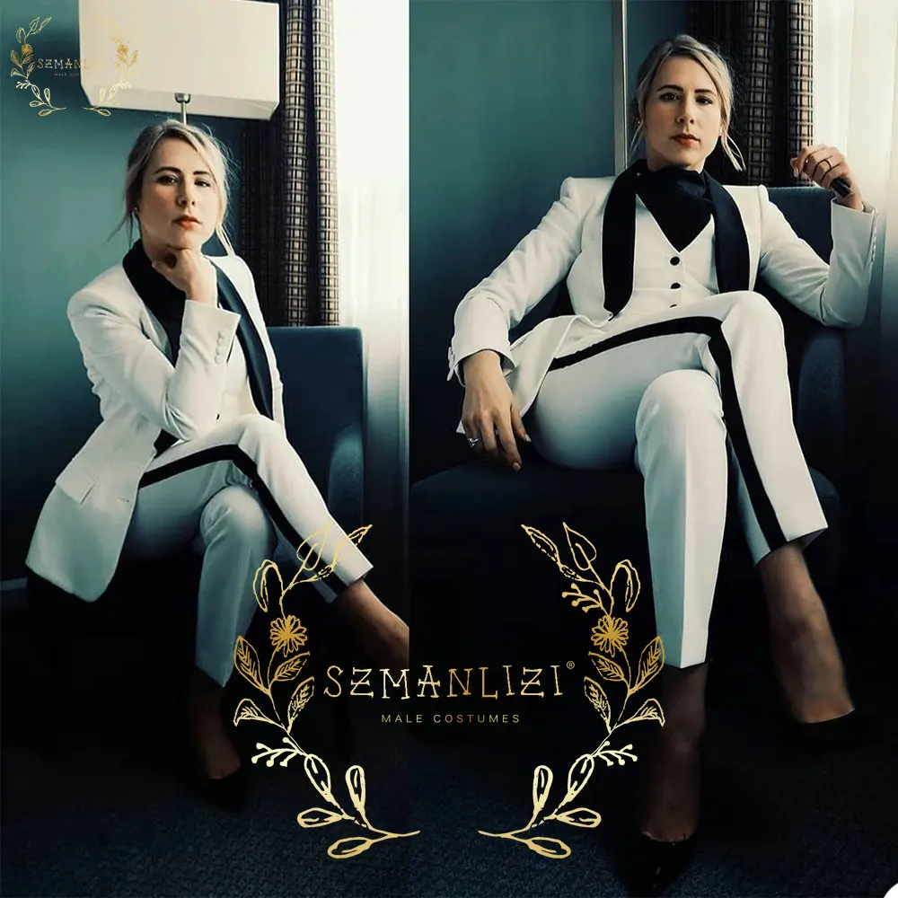 Women Suits Sets 2022 Elegant White Pant Suits Official Suit Women's Stylish Wedding Tuxedos Lady Slim Fit 3 Pieces Party Dress
Women Suits Sets 2022 Elegant White Pant Suits Official Suit Women's Stylish Wedding Tuxedos Lady Slim Fit 3 Pieces Party Dress