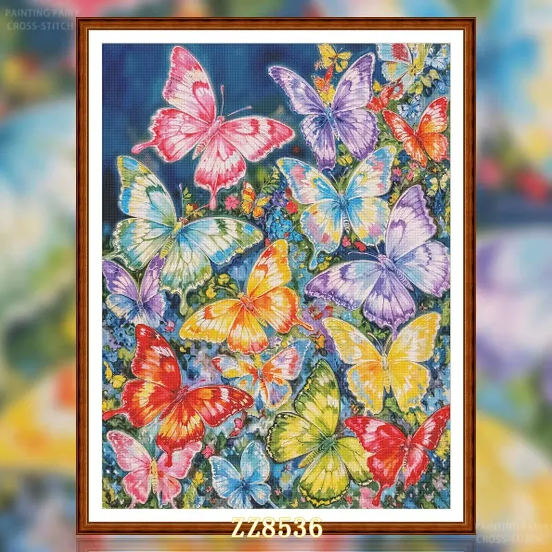 ZZ8536 - Colorful Butterfly 14CT 16CT 18CT Stamped Canvas Cross Stitch DIY Set Needlework Embroidery 137 Colors
ZZ8536 - Colorful Butterfly 14CT 16CT 18CT Stamped Canvas Cross Stitch DIY Set Needlework Embroidery 137 Colors