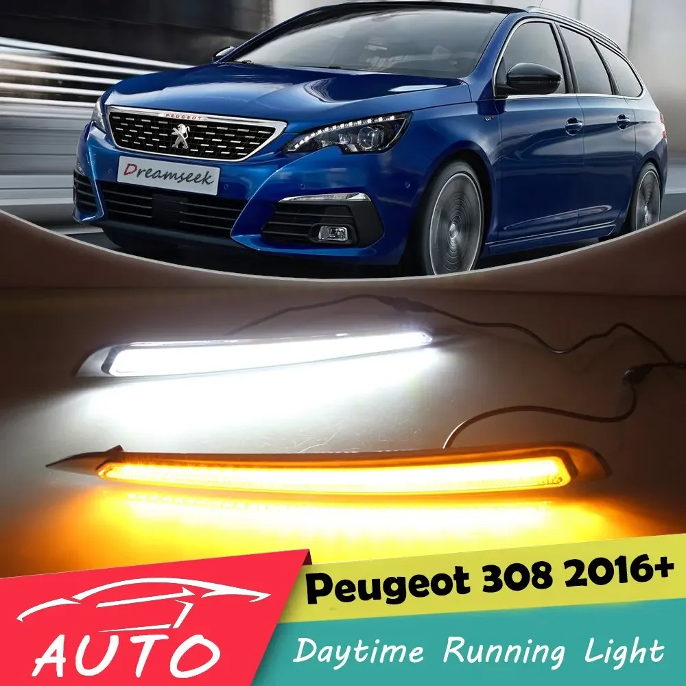 DRL For Peugeot 308 2016 2017 2018 LED Car Daytime Running Light Waterproof Driving Fog Lamp Daylight With Turn Signal
DRL For Peugeot 308 2016 2017 2018 LED Car Daytime Running Light Waterproof Driving Fog Lamp Daylight With Turn Signal