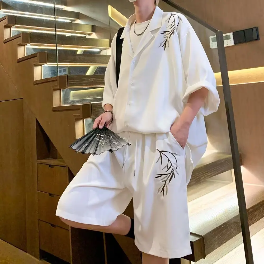 New Chinese Style Embroidered Ice Silk Suit Pants Men's Summer Casual Loose Straight Leg Five-Quarter Length Trousers
New Chinese Style Embroidered Ice Silk Suit Pants Men's Summer Casual Loose Straight Leg Five-Quarter Length Trousers