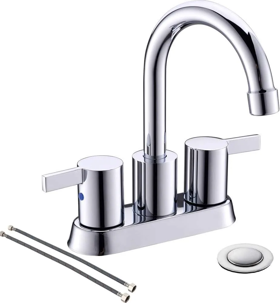 Chrome Bathroom Sink Faucet 3 Holes 4in Centerset Basin Vanity Mixer Faucet Taps
Chrome Bathroom Sink Faucet 3 Holes 4in Centerset Basin Vanity Mixer Faucet Taps