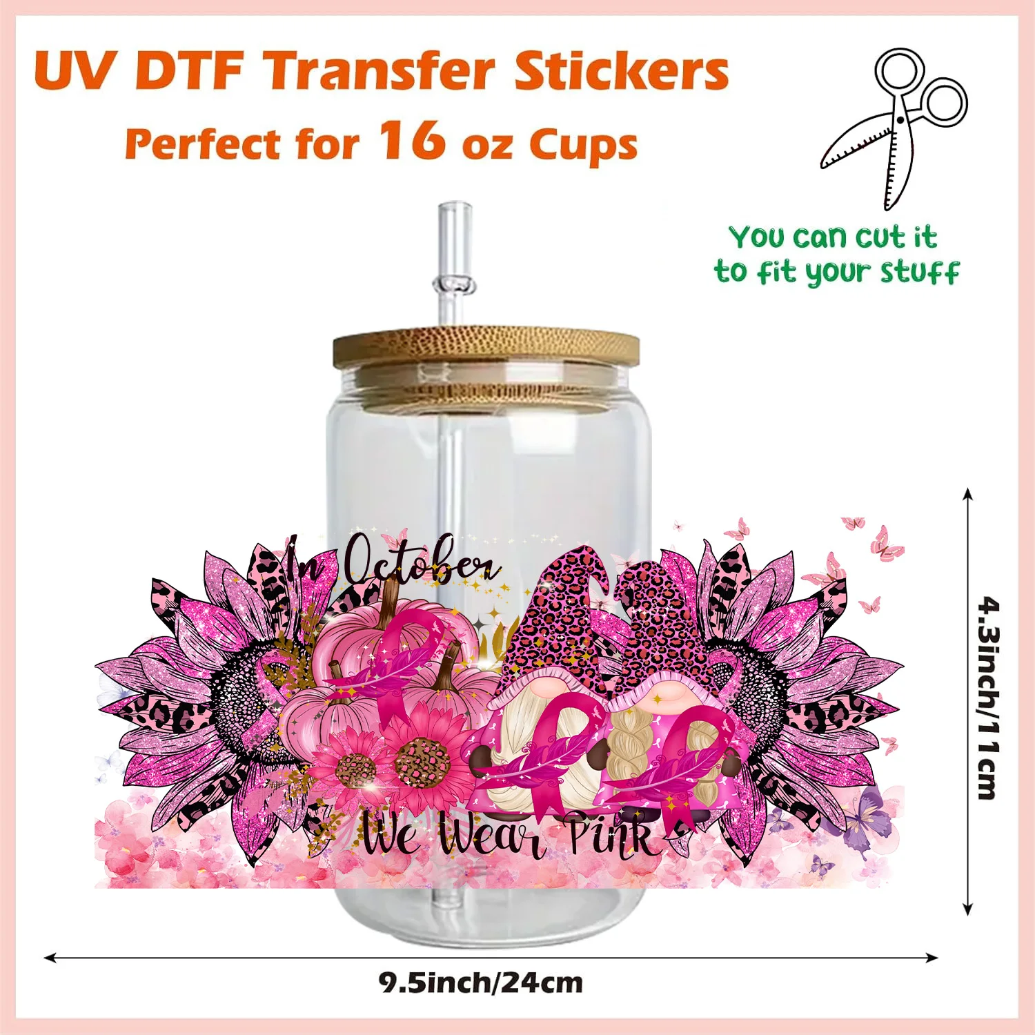 Breast cancer series Easy peel waterproof DIY Decals 3D transfers uvdtf crystal stickers 16oz uv dtf cup wraps for Glasses
Breast cancer series Easy peel waterproof DIY Decals 3D transfers uvdtf crystal stickers 16oz uv dtf cup wraps for Glasses