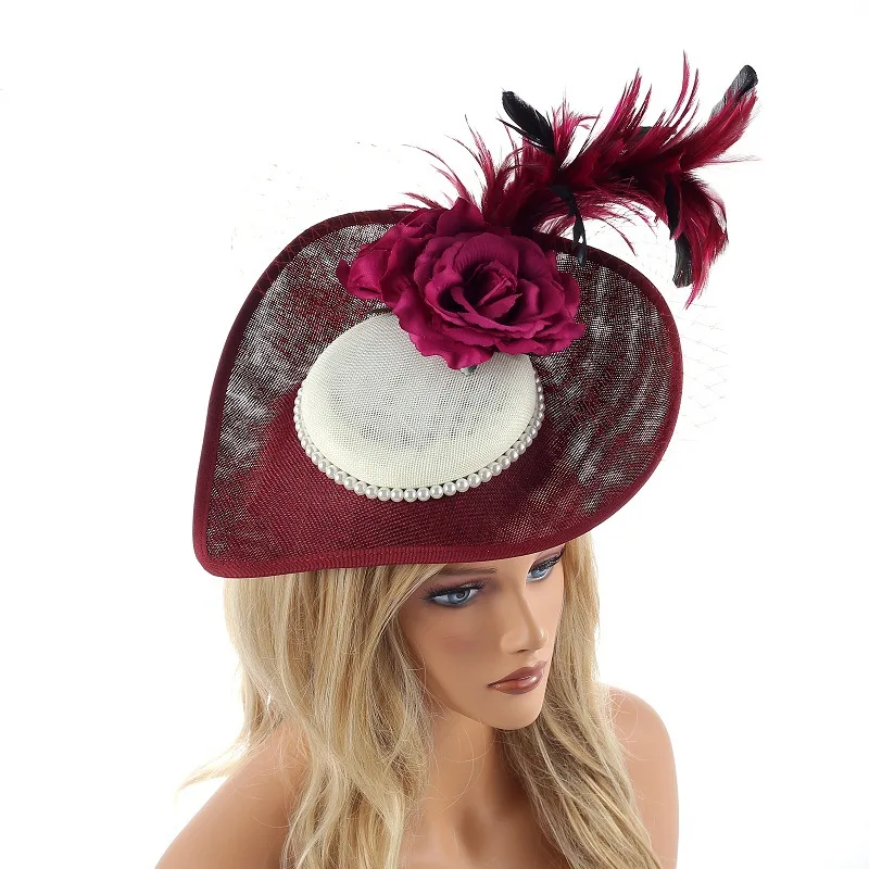 New Woman Fascinator Caps Tea Party Pearl Hat Female Feather Mesh Artificial Flower Headdress Solid Color Retro Headband Hairpin
New Woman Fascinator Caps Tea Party Pearl Hat Female Feather Mesh Artificial Flower Headdress Solid Color Retro Headband Hairpin