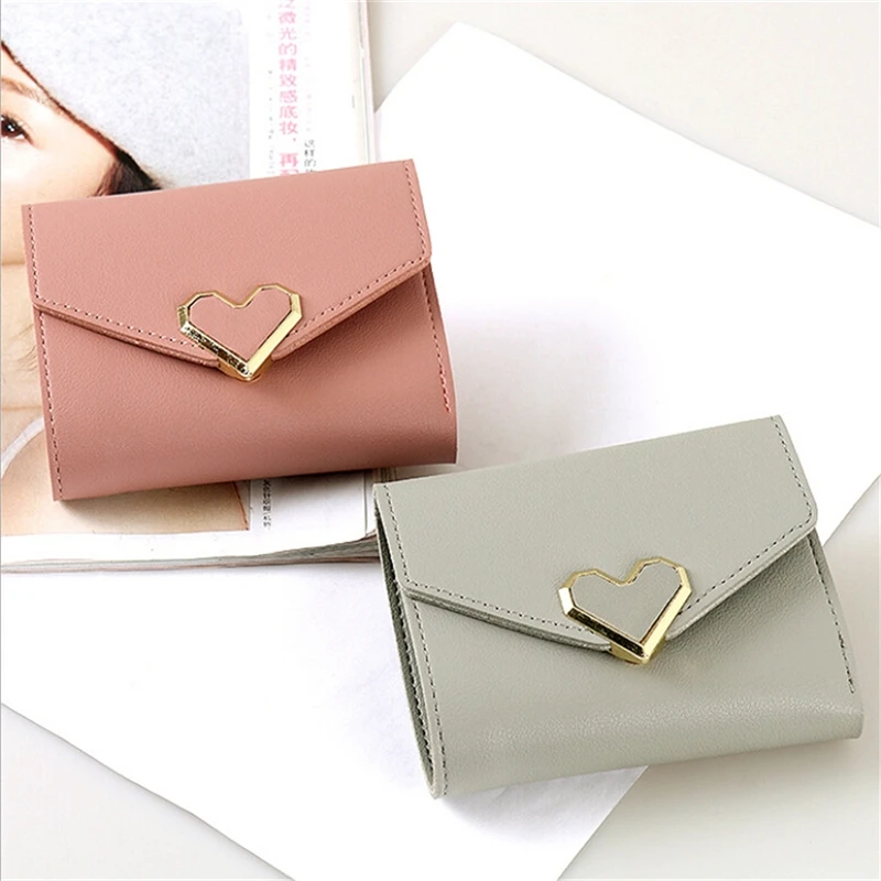 Candy Color Fashion Women Coin Purse Leather Solid Color Vintage Short Wallet Heart Hasp Ladies Girls Card Holder Clutch Bag
Candy Color Fashion Women Coin Purse Leather Solid Color Vintage Short Wallet Heart Hasp Ladies Girls Card Holder Clutch Bag