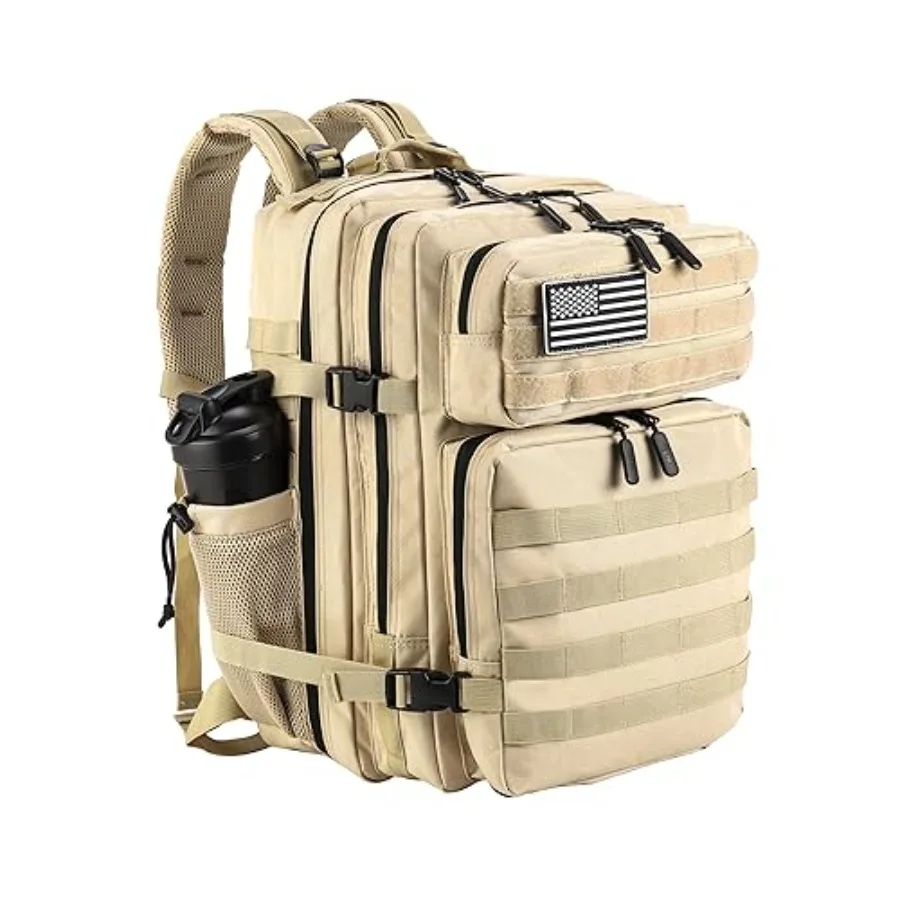 Military Tactical Backpack for Men and Women 45L Army 3 Days Assault Pack Bag Large Rucksack with Molle System - Cream
Military Tactical Backpack for Men and Women 45L Army 3 Days Assault Pack Bag Large Rucksack with Molle System - Cream