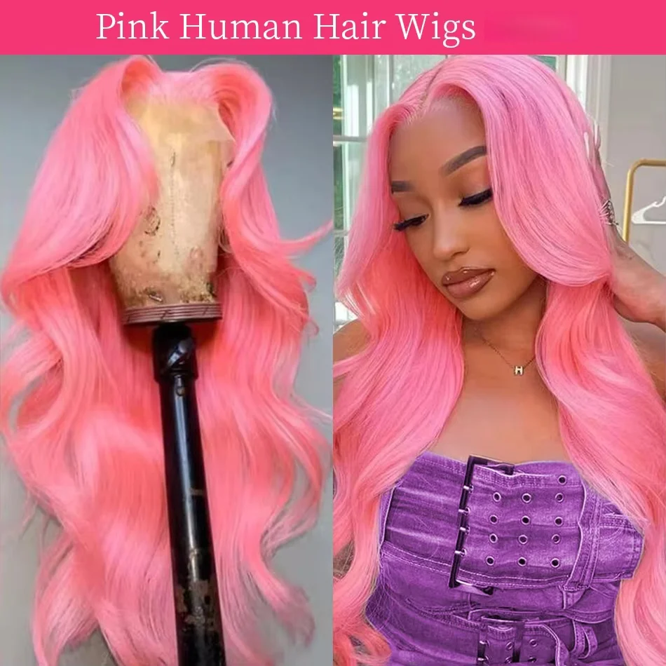 Pink Wig Body Wave Human Hair Wigs 13X4 13X6 Hd Lace Frontal Wig Brazilian Colored 30 Inch Lace Front Wigs 250 Density For Women
Pink Wig Body Wave Human Hair Wigs 13X4 13X6 Hd Lace Frontal Wig Brazilian Colored 30 Inch Lace Front Wigs 250 Density For Women