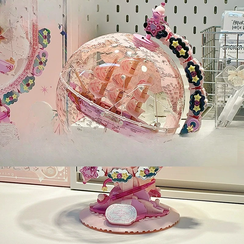 Pink galaxy roaming dawn globe, assembled building block model toy girl gift
Pink galaxy roaming dawn globe, assembled building block model toy girl gift