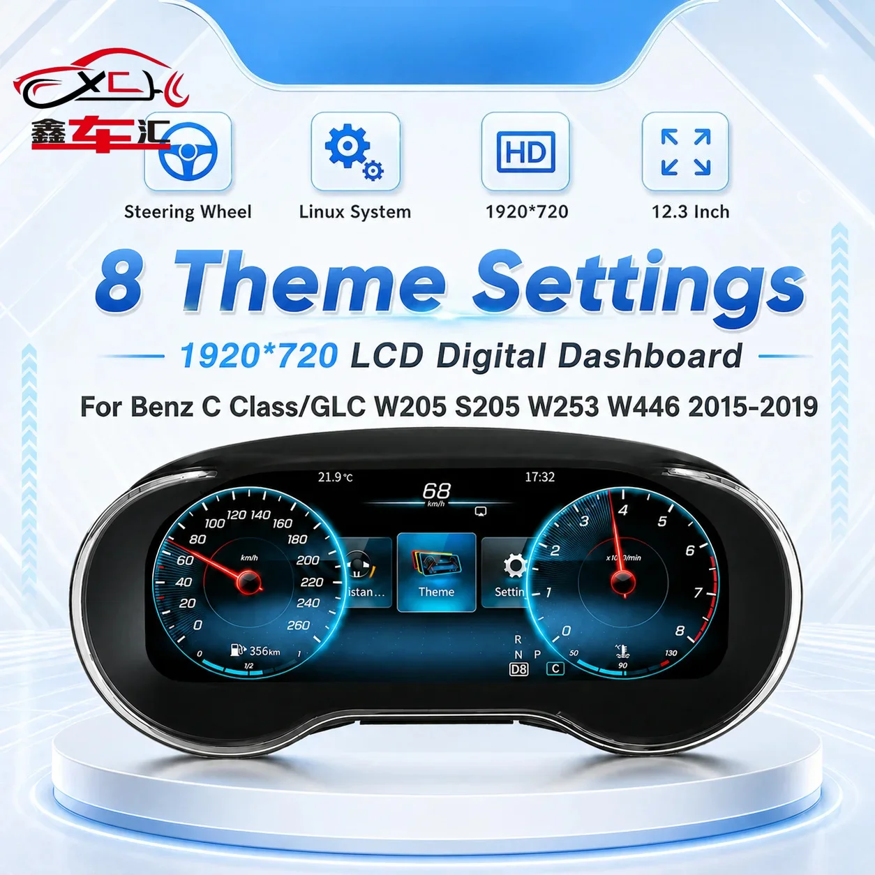 12.3'' Digital Cluster Dashboard For Mercedes Benz A GLA CLA Class W176 X156 117 C177 Cockpit Instrument Pane
12.3'' Digital Cluster Dashboard For Mercedes Benz A GLA CLA Class W176 X156 117 C177 Cockpit Instrument Pane