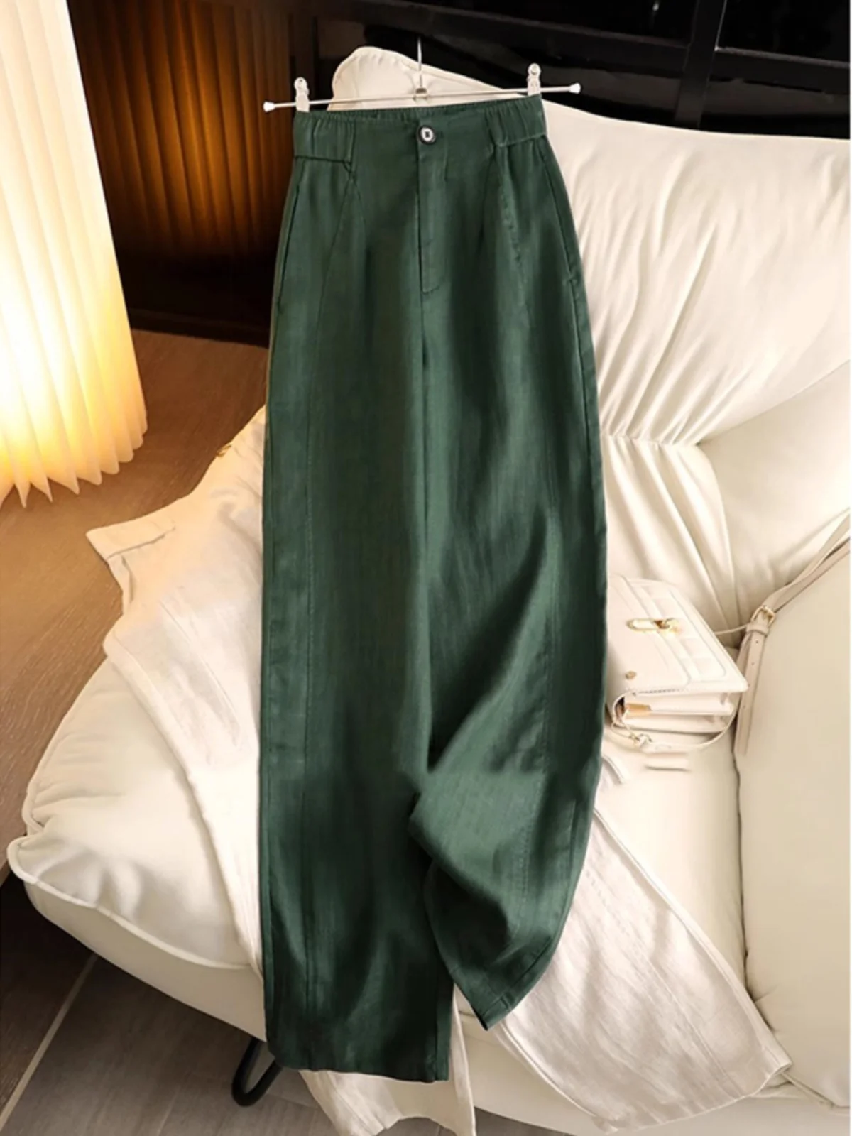 Retro High Waist Wide Leg Pants Women's Early Autumn Loose Cotton Linen Slimming Casual Straight Cut Trousers
Retro High Waist Wide Leg Pants Women's Early Autumn Loose Cotton Linen Slimming Casual Straight Cut Trousers