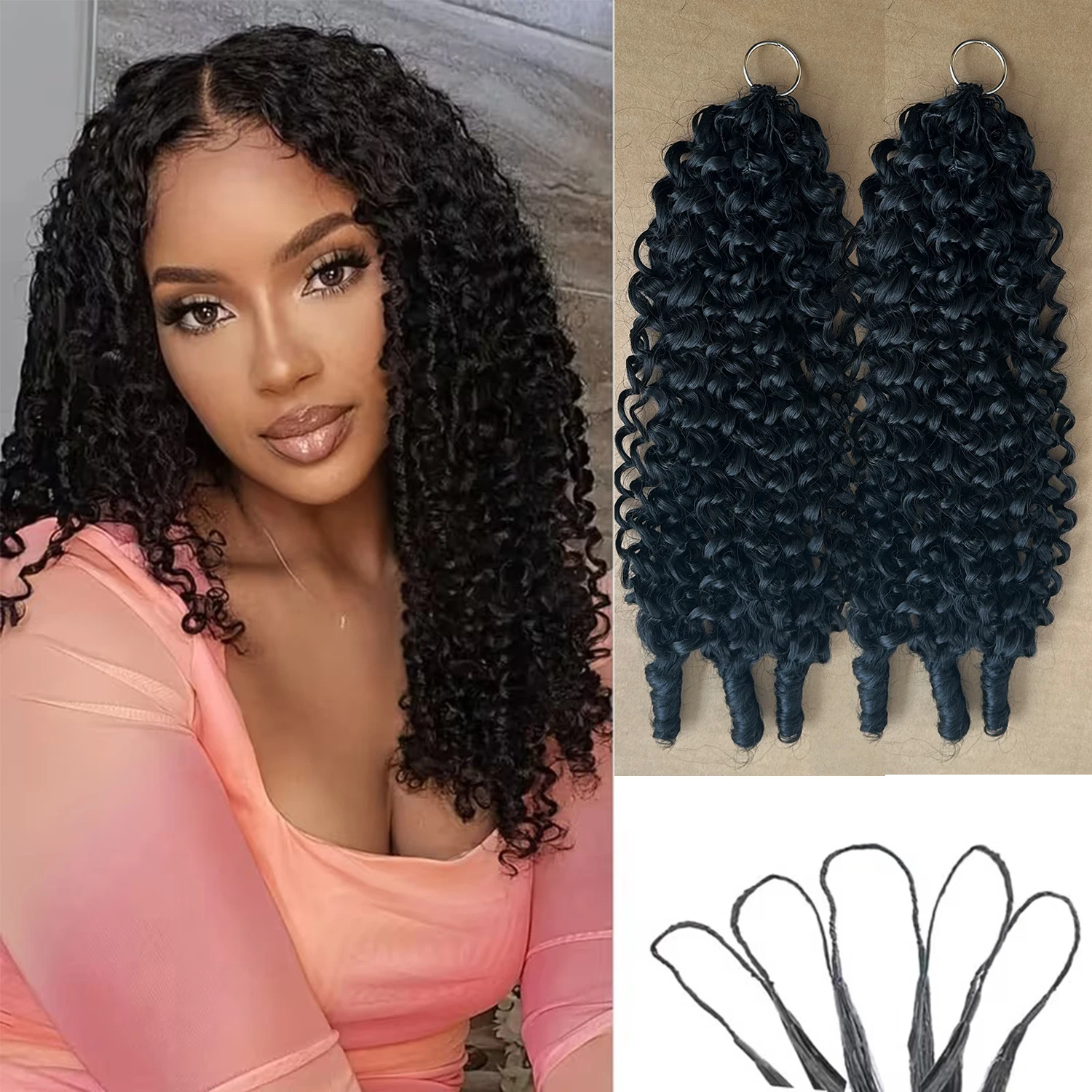 Knotless Burmese Curly Feather Crochet Hair Braid Synthetic Hair Extensions Invisible Pre-Separated Pixie Curls Crochet Hair
Knotless Burmese Curly Feather Crochet Hair Braid Synthetic Hair Extensions Invisible Pre-Separated Pixie Curls Crochet Hair